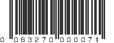 UPC 063270000071