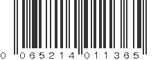 UPC 065214011365