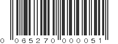 UPC 065270000051