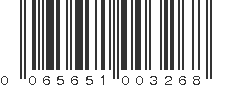 UPC 065651003268