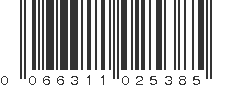 UPC 066311025385