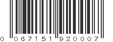 UPC 067151920007