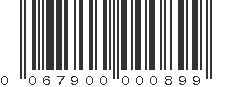 UPC 067900000899