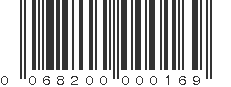 UPC 068200000169