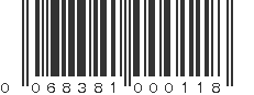 UPC 068381000118