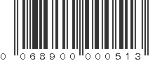 UPC 068900000513