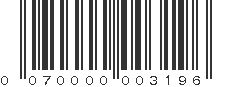 UPC 070000003196