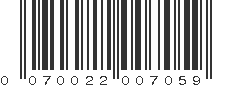 UPC 070022007059