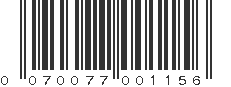 UPC 070077001156