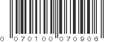 UPC 070100070906