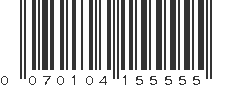 UPC 070104155555