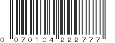 UPC 070104999777