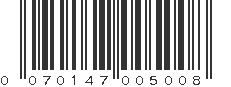 UPC 070147005008