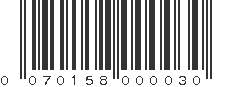 UPC 070158000030