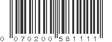 UPC 070200581111