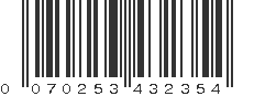 UPC 070253432354