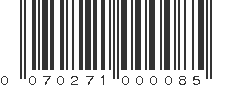 UPC 070271000085