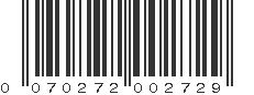 UPC 070272002729