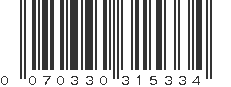 UPC 070330315334