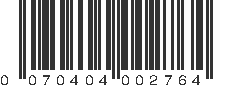 UPC 070404002764