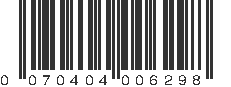 UPC 070404006298