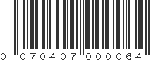 UPC 070407000064