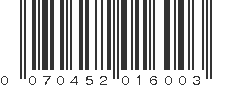 UPC 070452016003