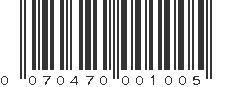 UPC 070470001005