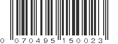 UPC 070495150023