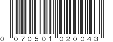 UPC 070501020043