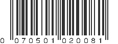 UPC 070501020081