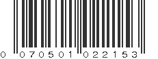 UPC 070501022153