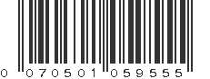 UPC 070501059555