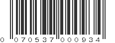 UPC 070537000934