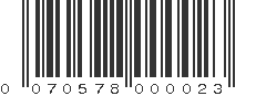 UPC 070578000023