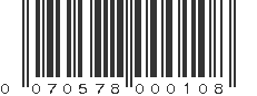 UPC 070578000108