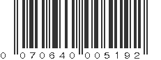 UPC 070640005192