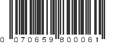 UPC 070659800061