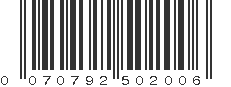 UPC 070792502006