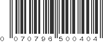 UPC 070796500404