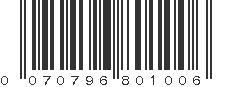 UPC 070796801006