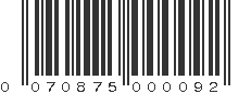 UPC 070875000092