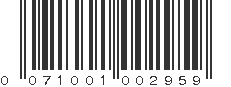 UPC 071001002959