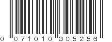 UPC 071010305256