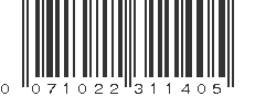 UPC 071022311405