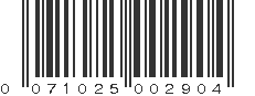 UPC 071025002904