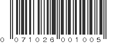 UPC 071026001005