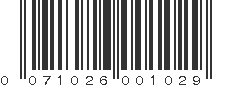 UPC 071026001029