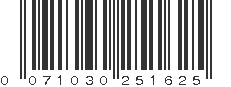 UPC 071030251625