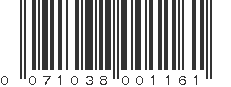 UPC 071038001161